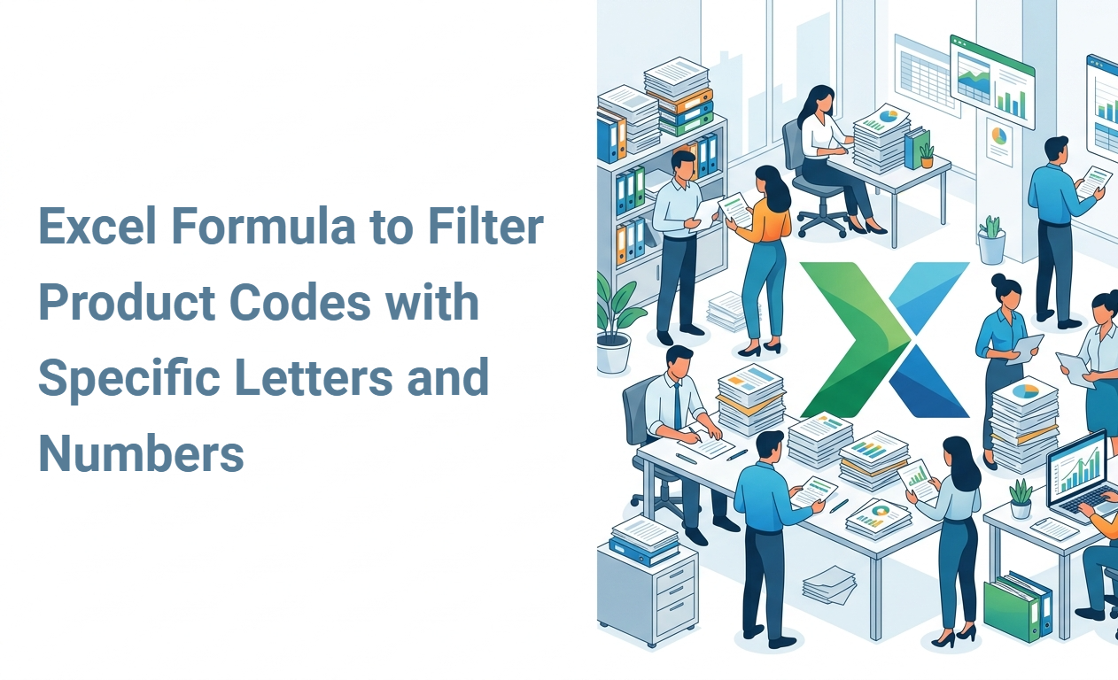 Excel Formula to Filter Product Codes with Specific Letters and Numbers