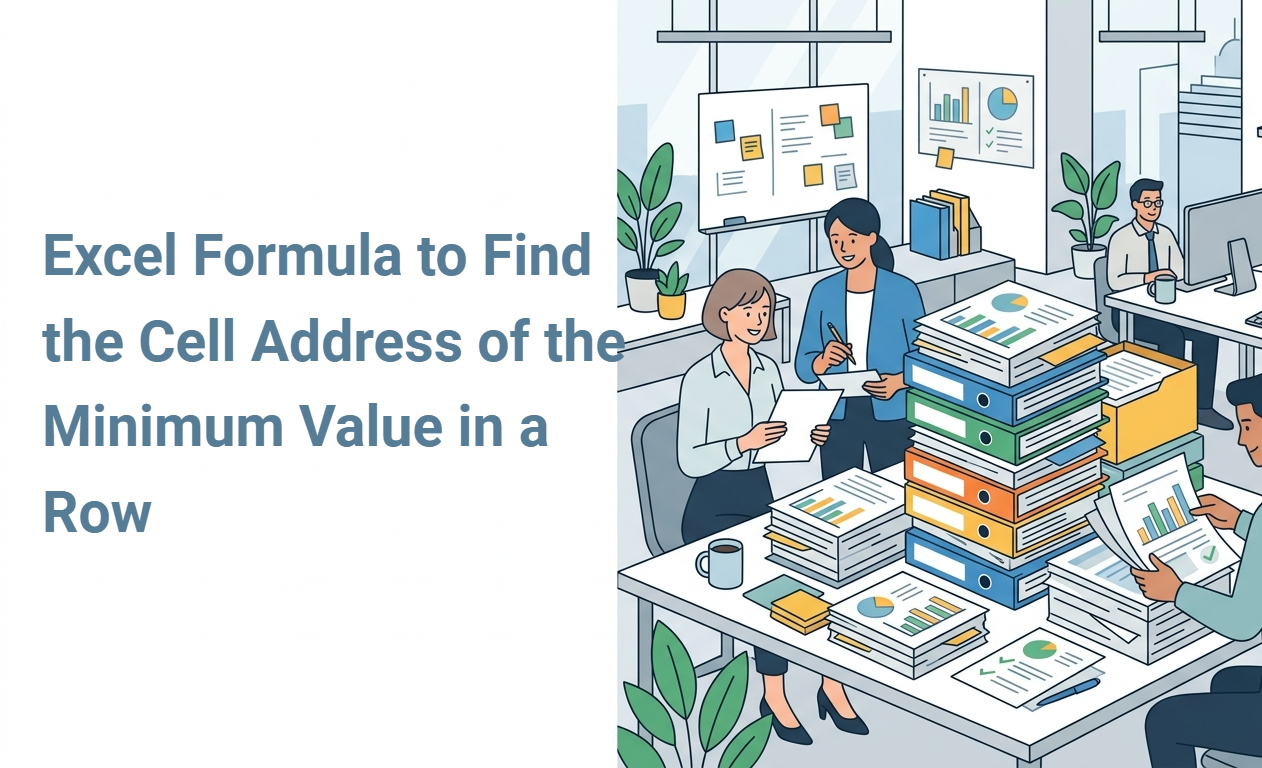 Excel Formula to Find the Cell Address of the Minimum Value in a Row