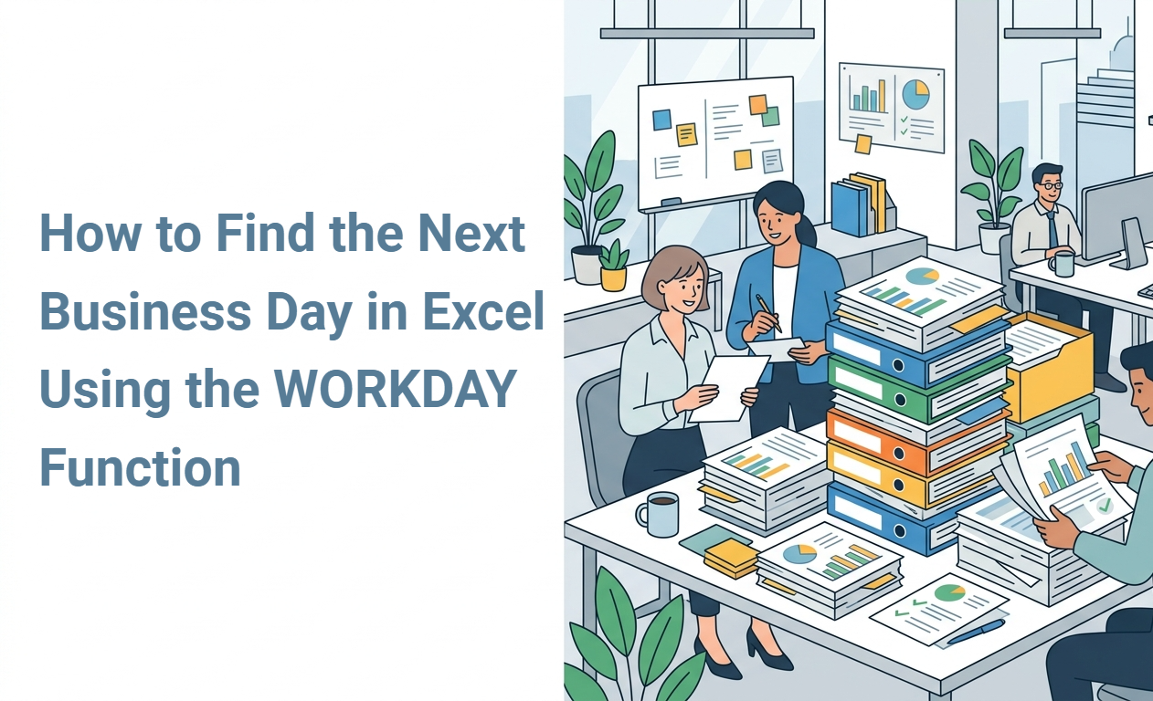 How to Find the Next Business Day in Excel Using the WORKDAY Function
