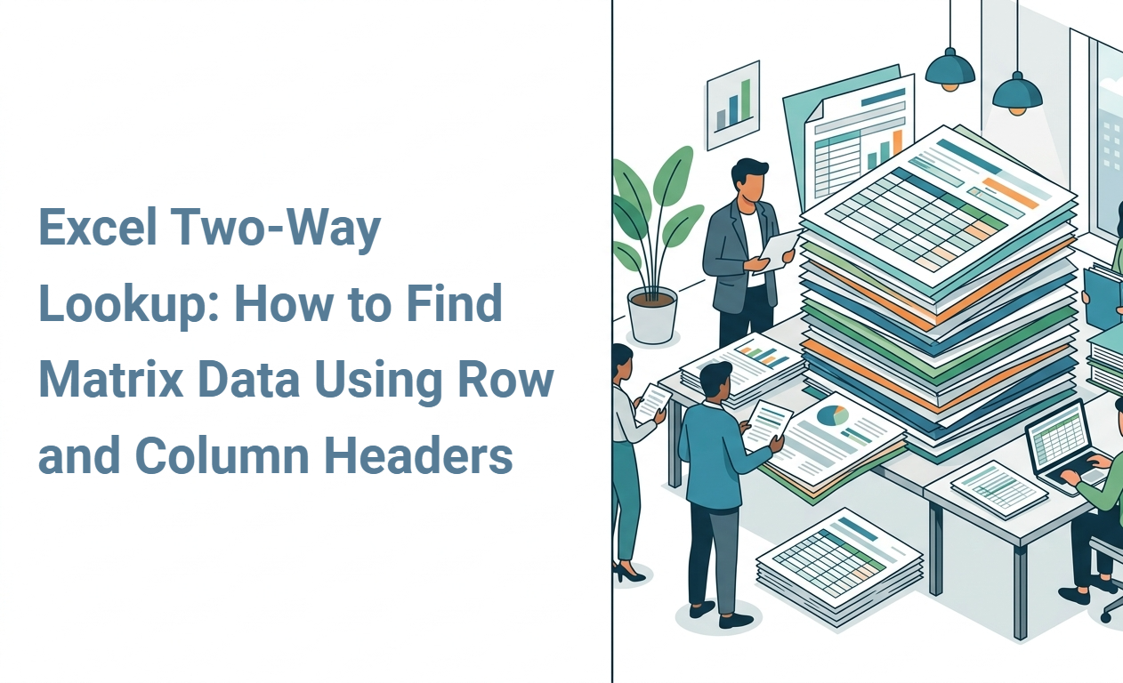 Excel Two-Way Lookup: How to Find Matrix Data Using Row and Column Headers