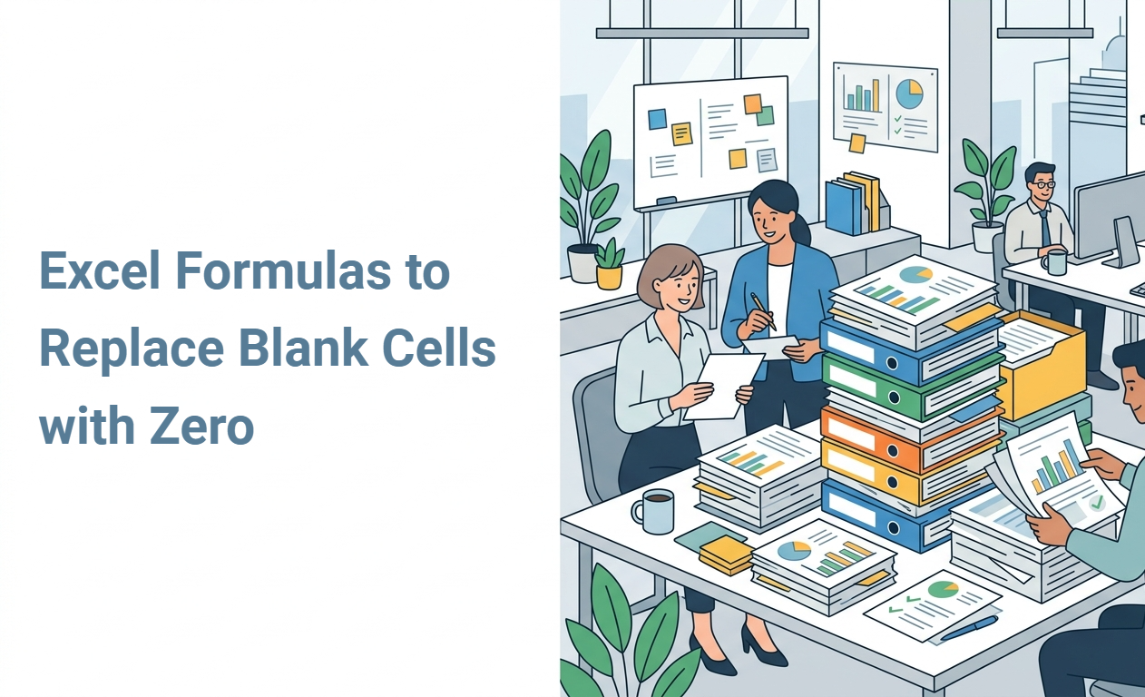 Excel Formulas to Replace Blank Cells with Zero