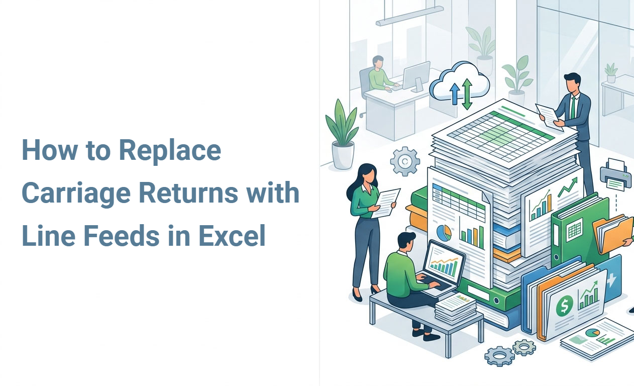 How to Replace Carriage Returns with Line Feeds in Excel