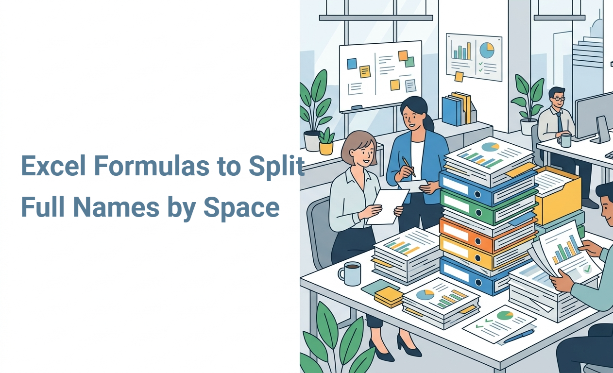Excel Formulas to Split Full Names by Space