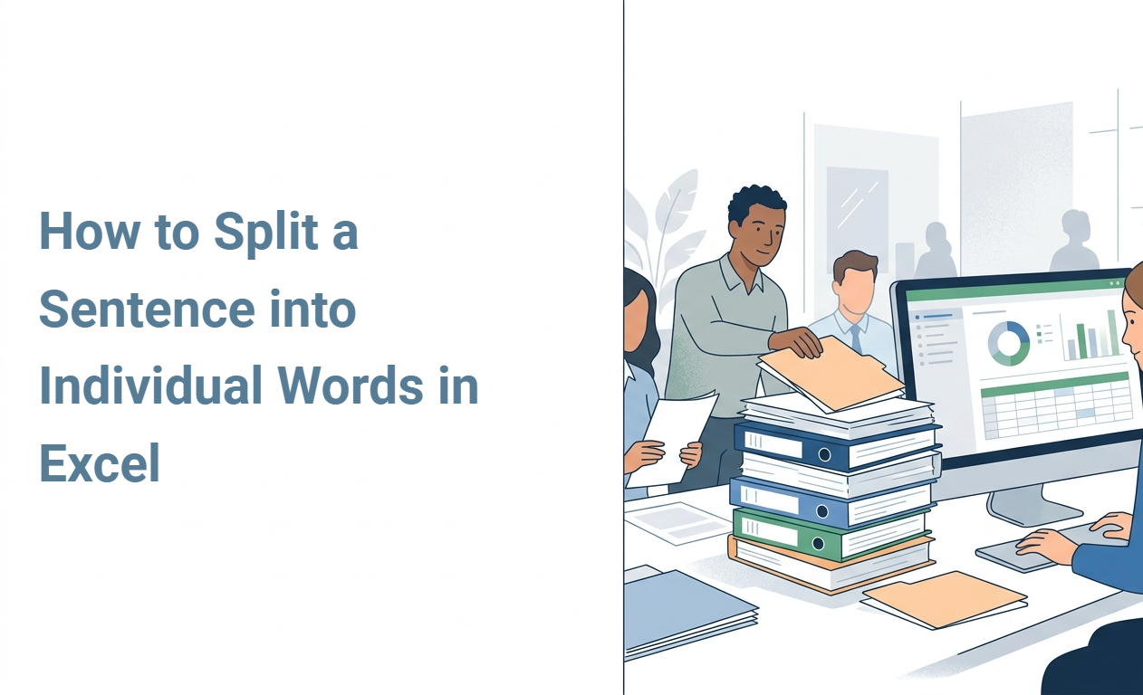 How to Split a Sentence into Individual Words in Excel