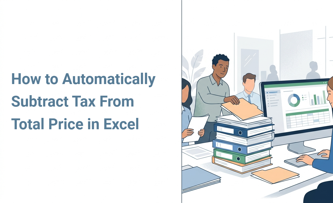 How to Automatically Subtract Tax From Total Price in Excel