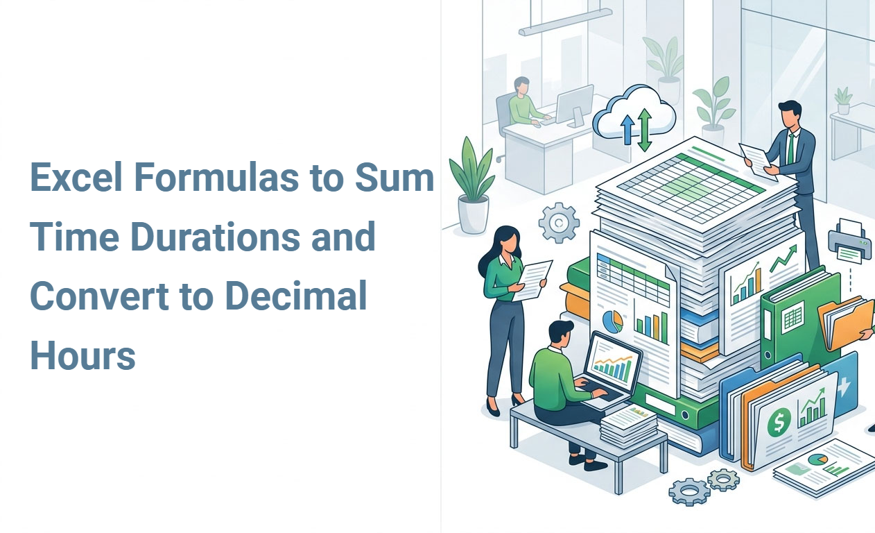 Excel Formulas to Sum Time Durations and Convert to Decimal Hours