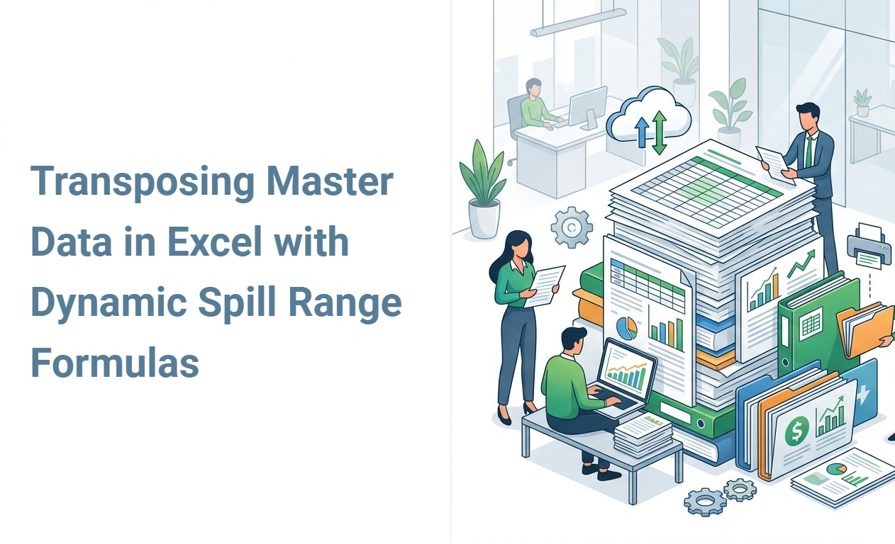 Transposing Master Data in Excel with Dynamic Spill Range Formulas