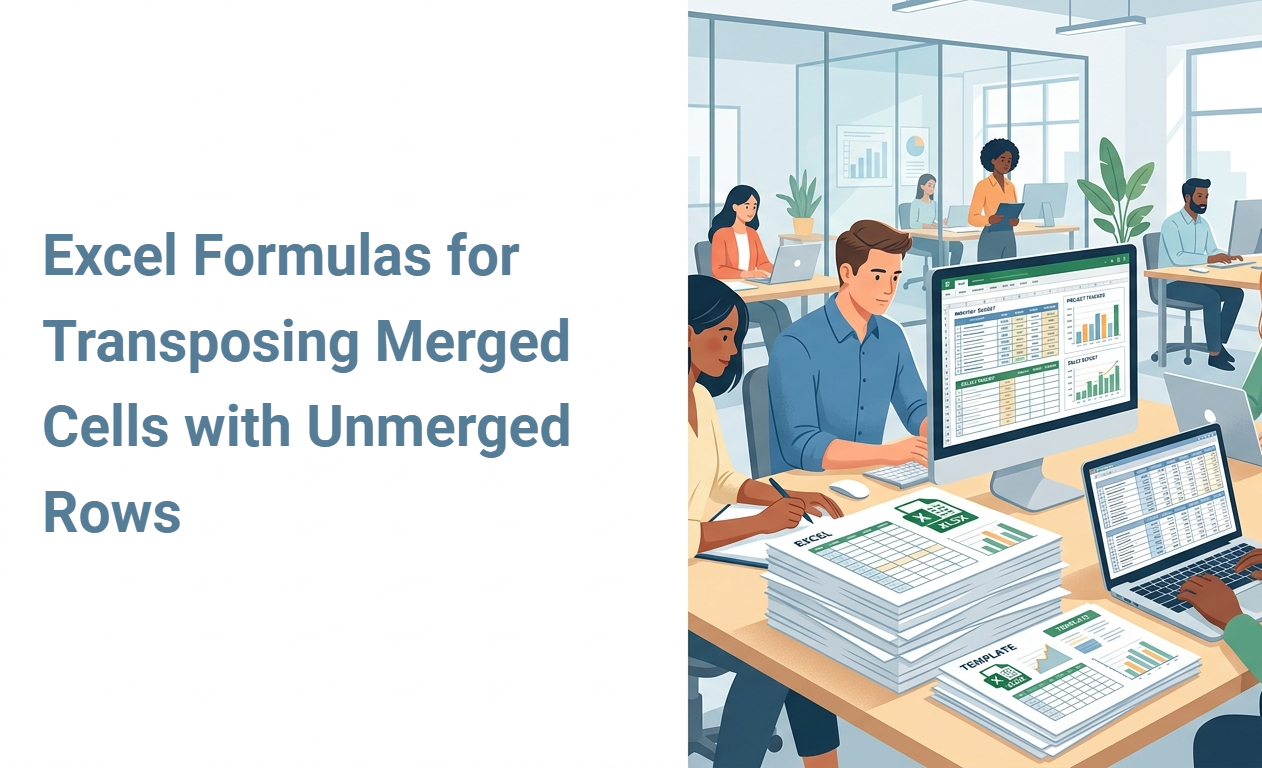 Excel Formulas for Transposing Merged Cells with Unmerged Rows