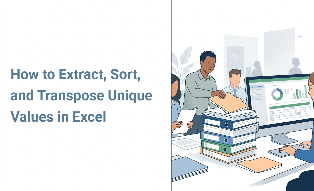 How to Extract, Sort, and Transpose Unique Values in Excel