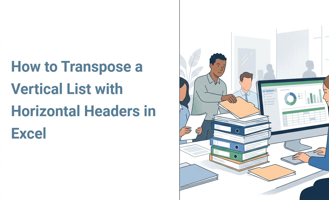 How to Transpose a Vertical List with Horizontal Headers in Excel