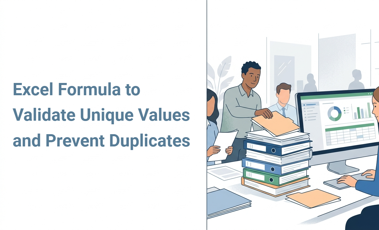 Excel Formula to Validate Unique Values and Prevent Duplicates