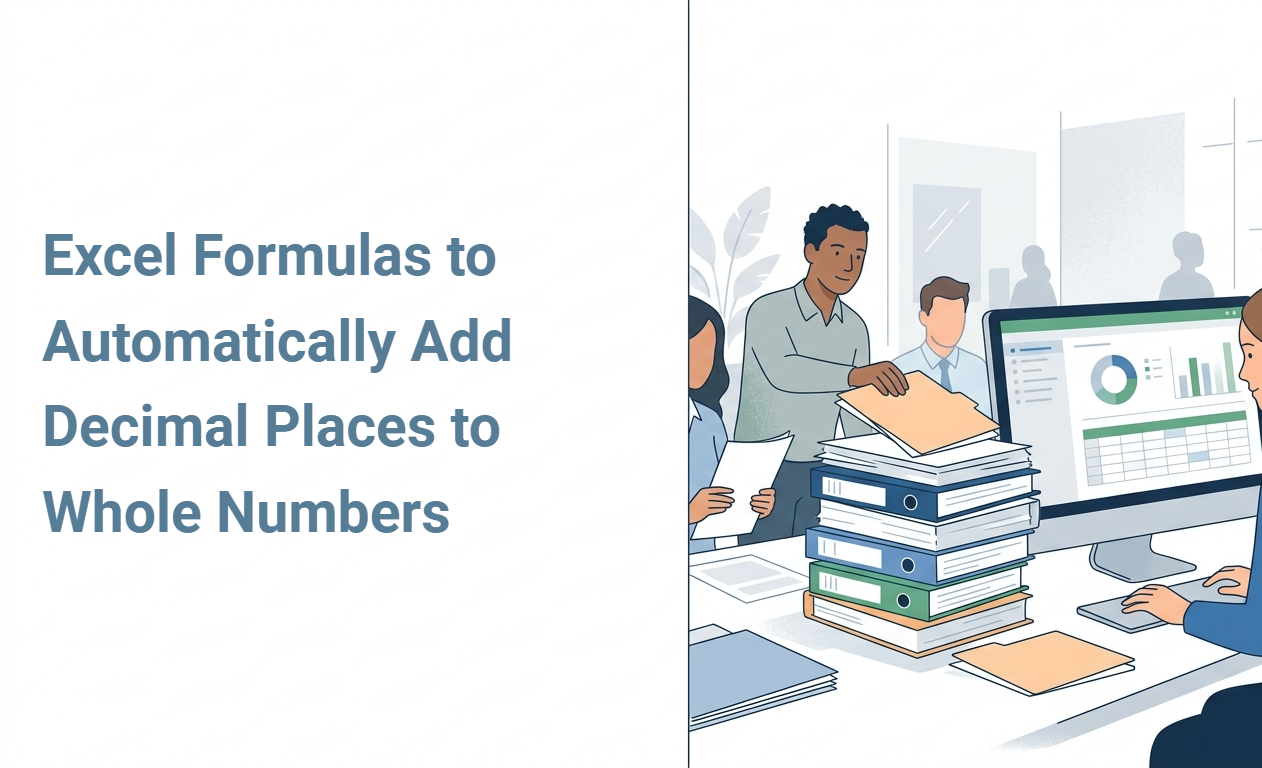 Excel Formulas to Automatically Add Decimal Places to Whole Numbers