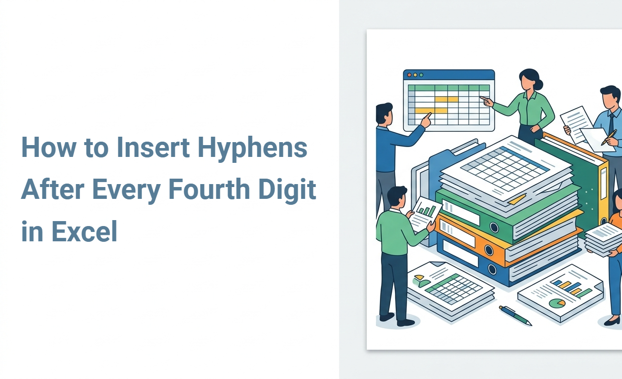 How to Insert Hyphens After Every Fourth Digit in Excel
