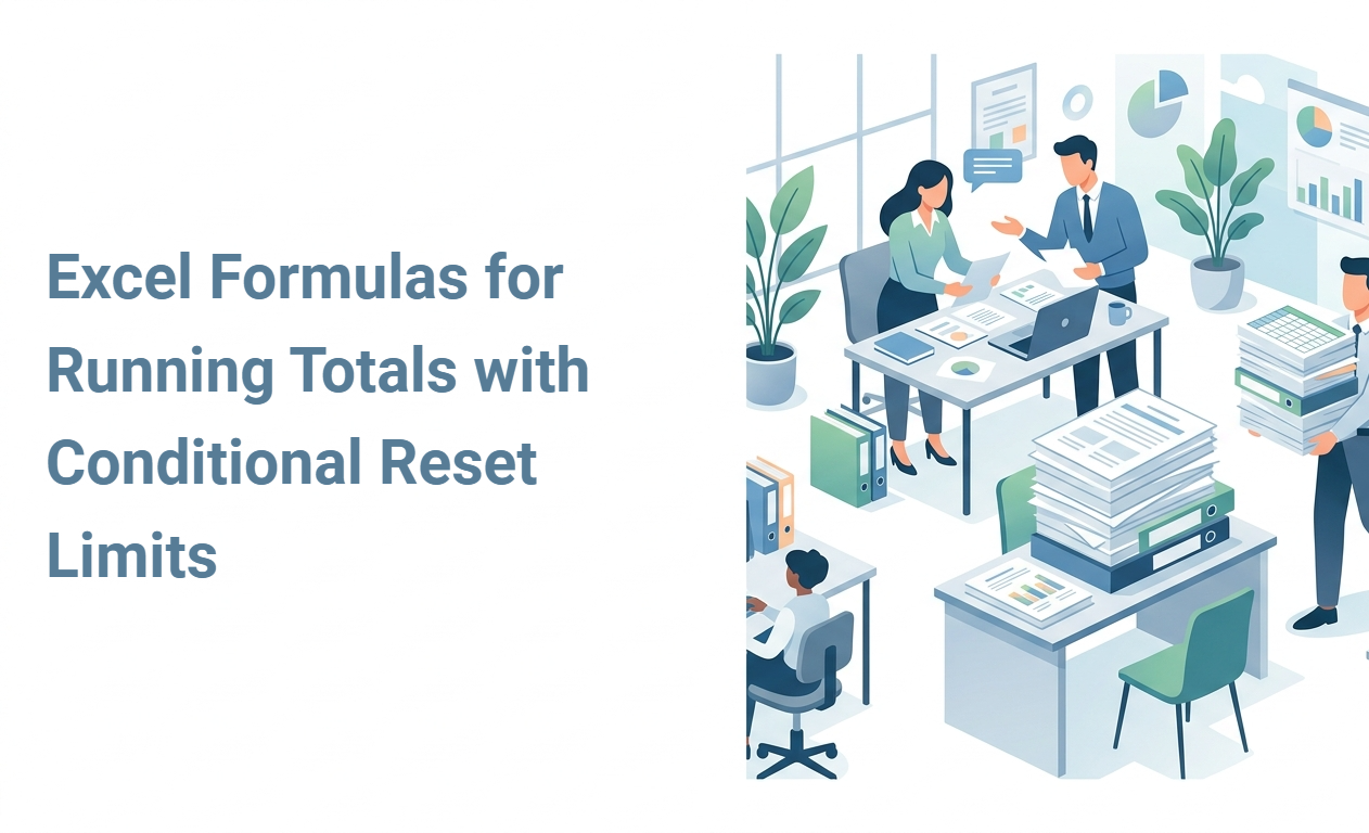 Excel Formulas for Running Totals with Conditional Reset Limits