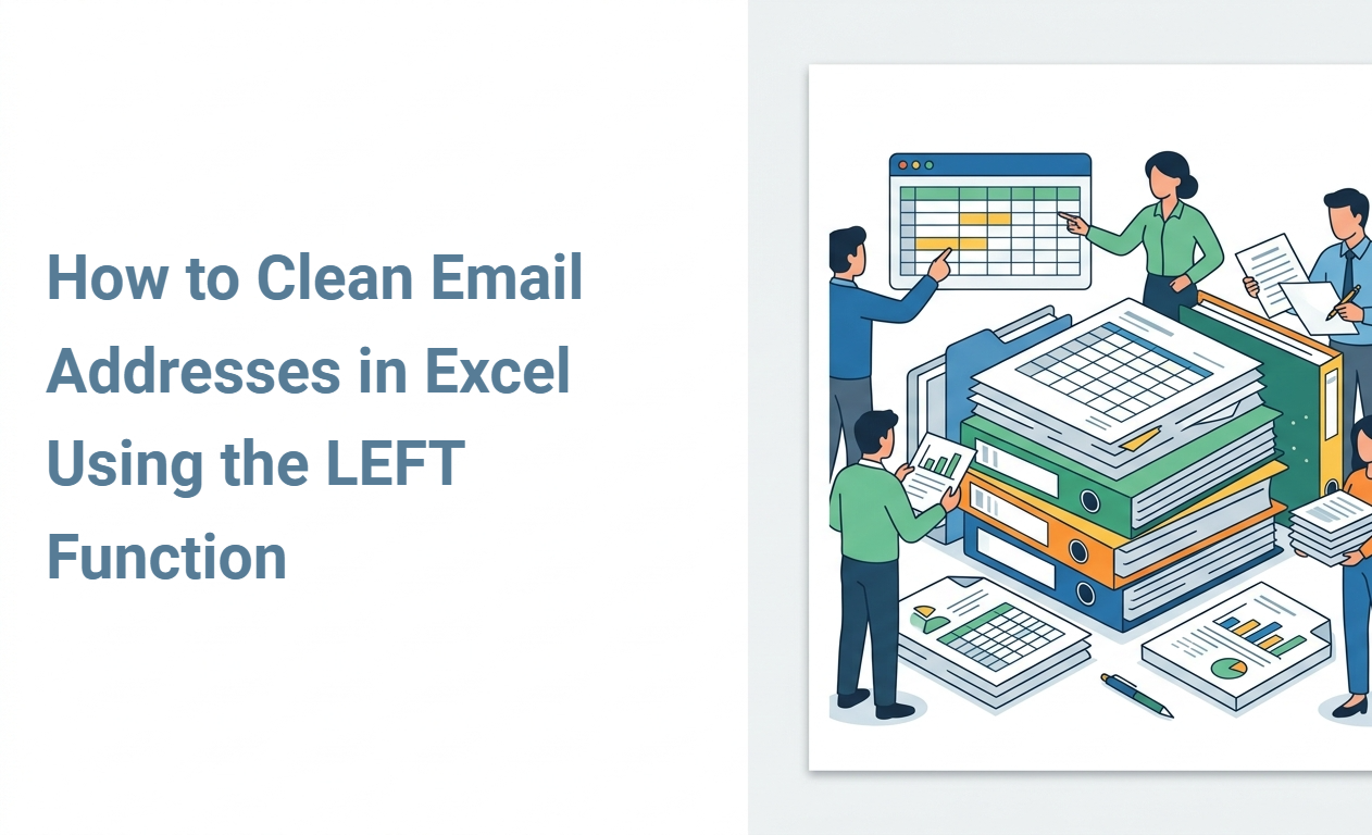 How to Clean Email Addresses in Excel Using the LEFT Function