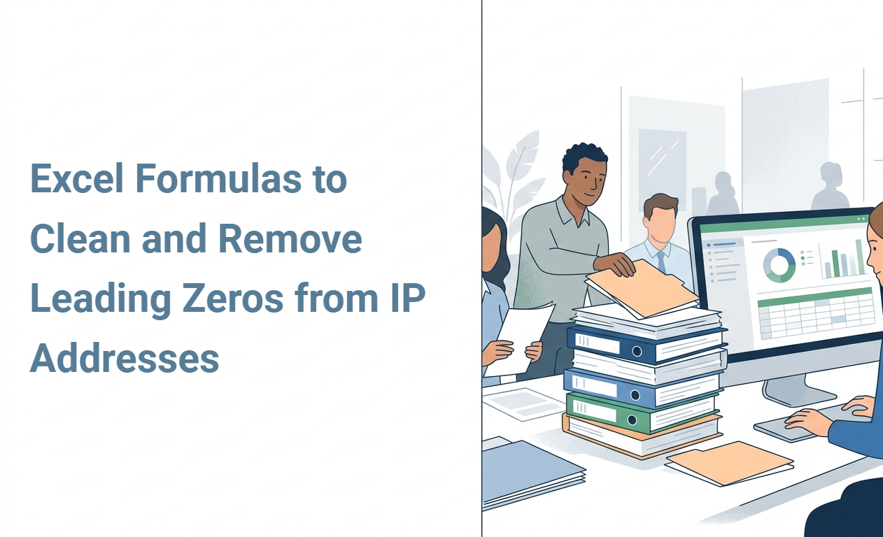 Excel Formulas to Clean and Remove Leading Zeros from IP Addresses