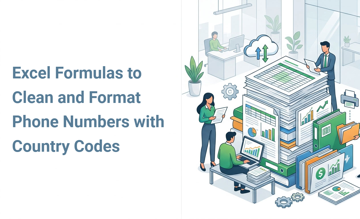 Excel Formulas to Clean and Format Phone Numbers with Country Codes