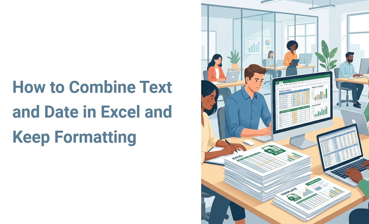How to Combine Text and Date in Excel and Keep Formatting