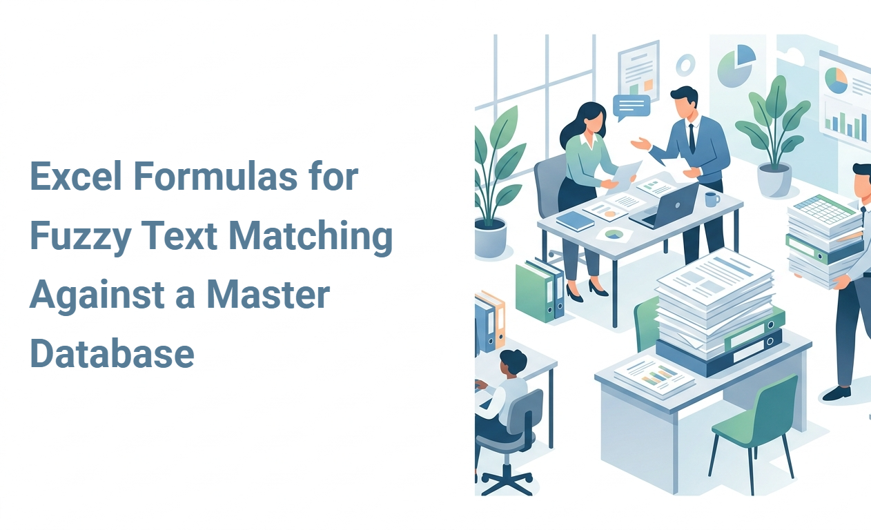 Excel Formulas for Fuzzy Text Matching Against a Master Database