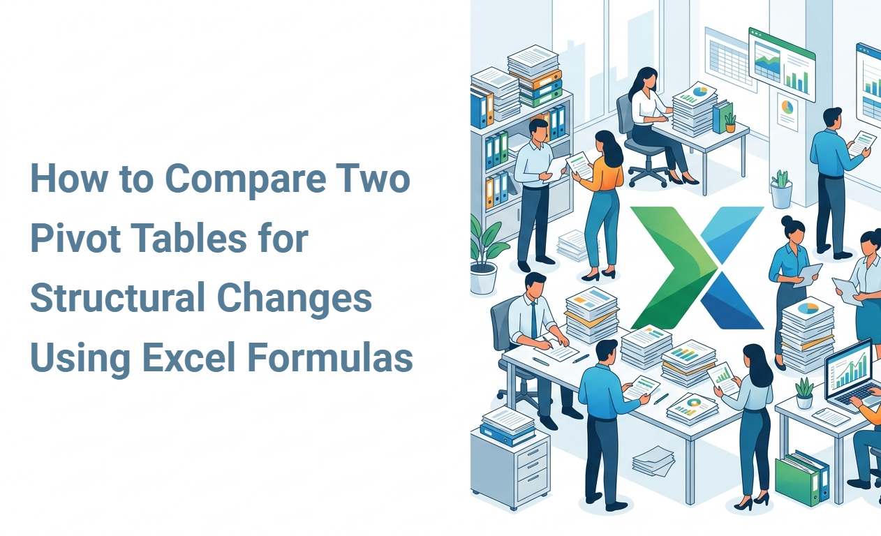 How to Compare Two Pivot Tables for Structural Changes Using Excel Formulas