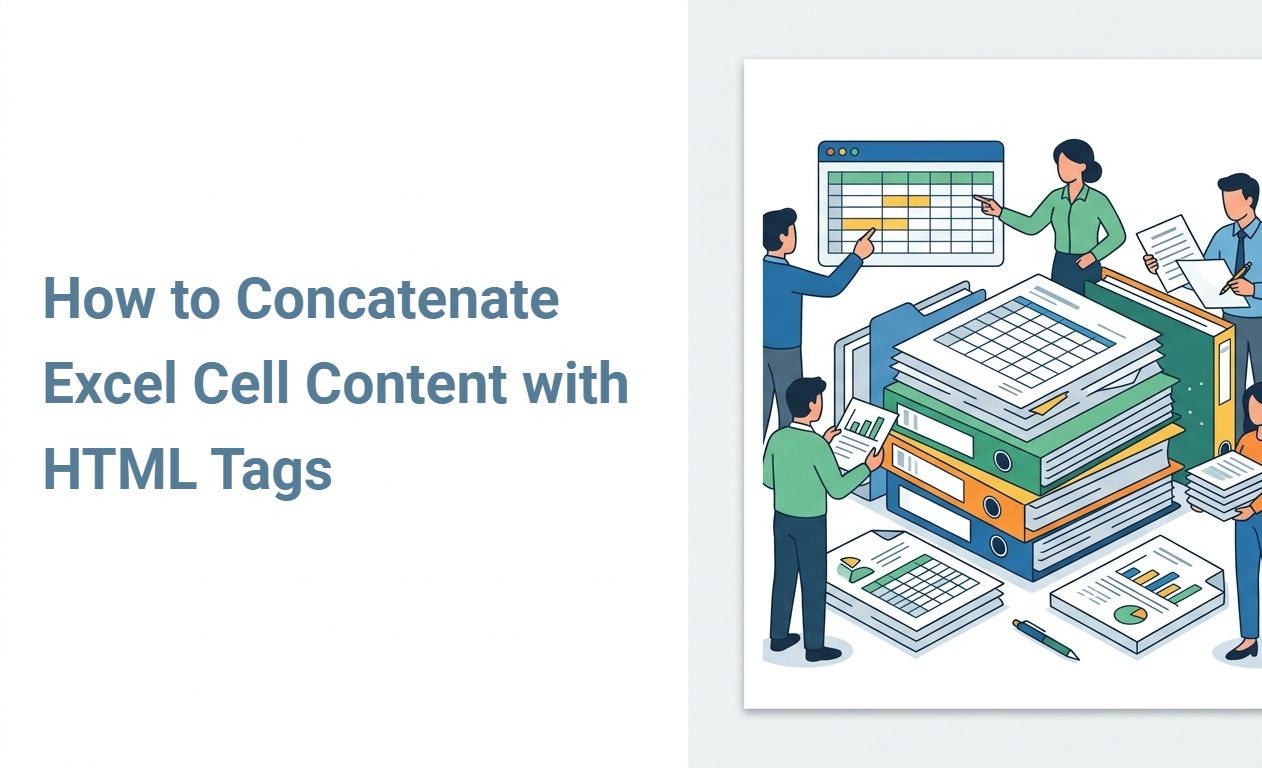 How to Concatenate Excel Cell Content with HTML Tags