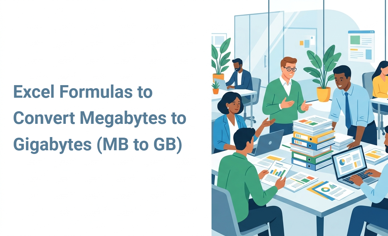 Excel Formulas to Convert Megabytes to Gigabytes (MB to GB)