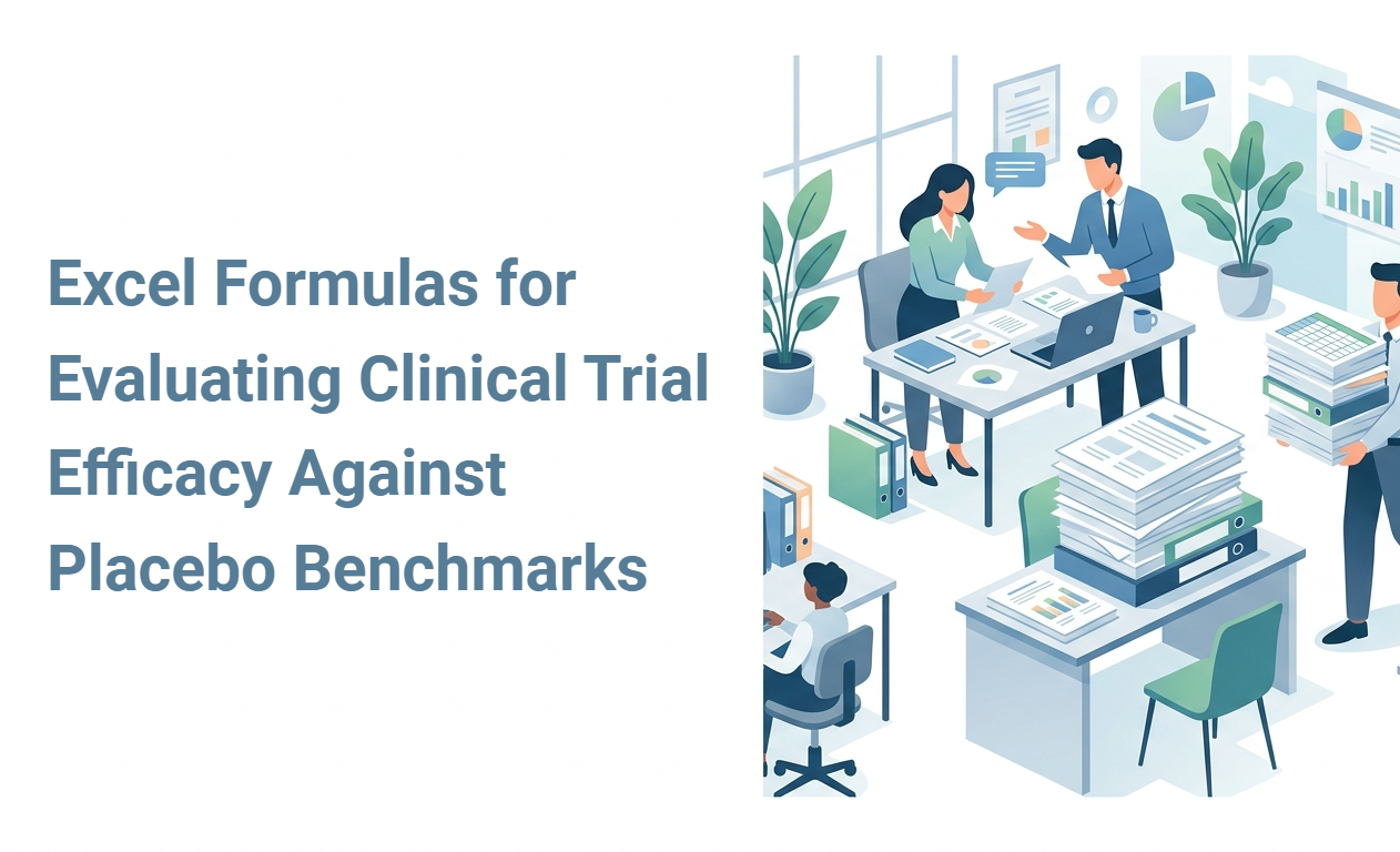 Excel Formulas for Evaluating Clinical Trial Efficacy Against Placebo Benchmarks