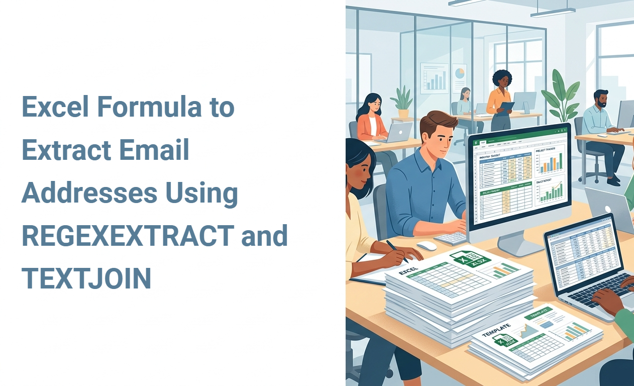 Excel Formula to Extract Email Addresses Using REGEXEXTRACT and TEXTJOIN