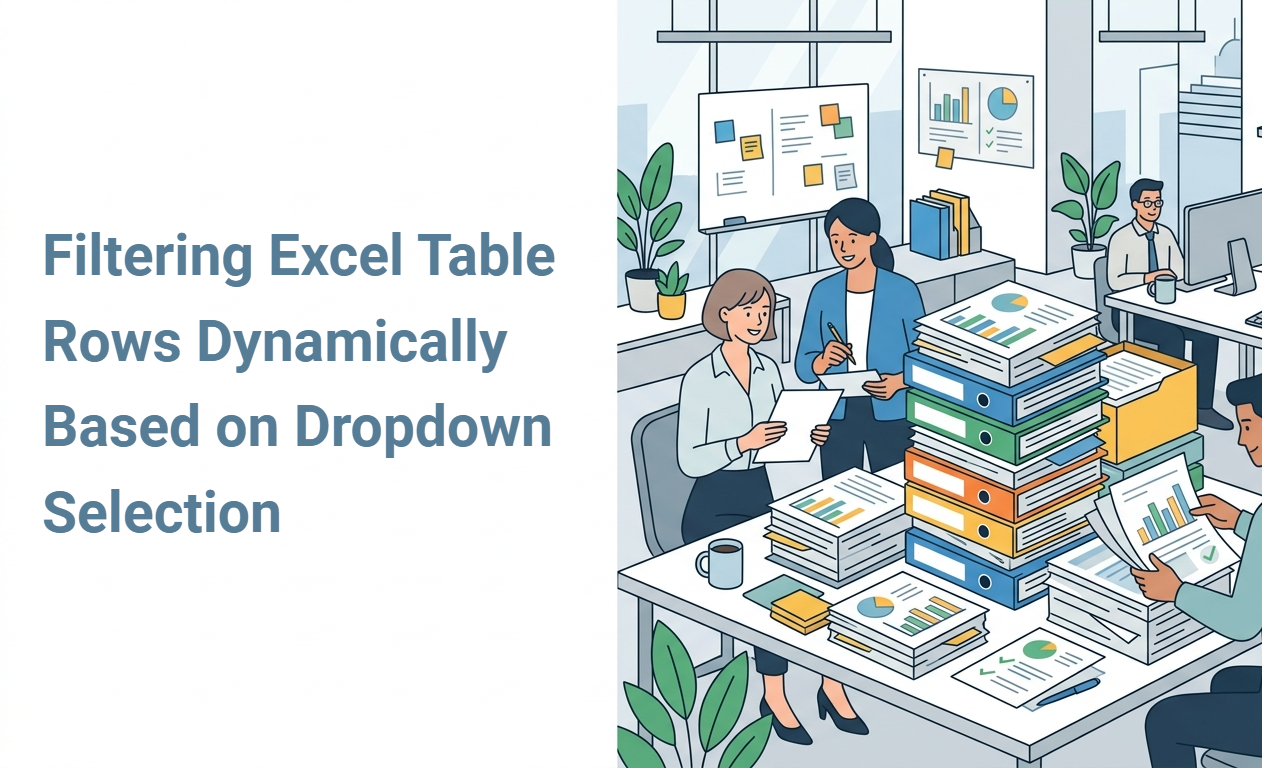 Filtering Excel Table Rows Dynamically Based on Dropdown Selection