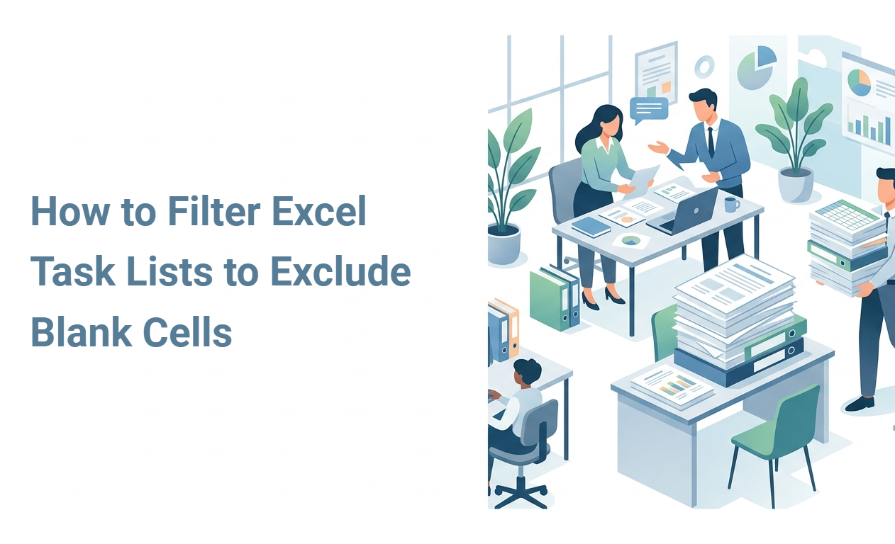 How to Filter Excel Task Lists to Exclude Blank Cells