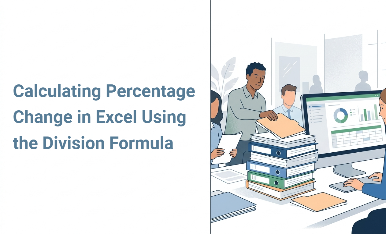 Calculating Percentage Change in Excel Using the Division Formula