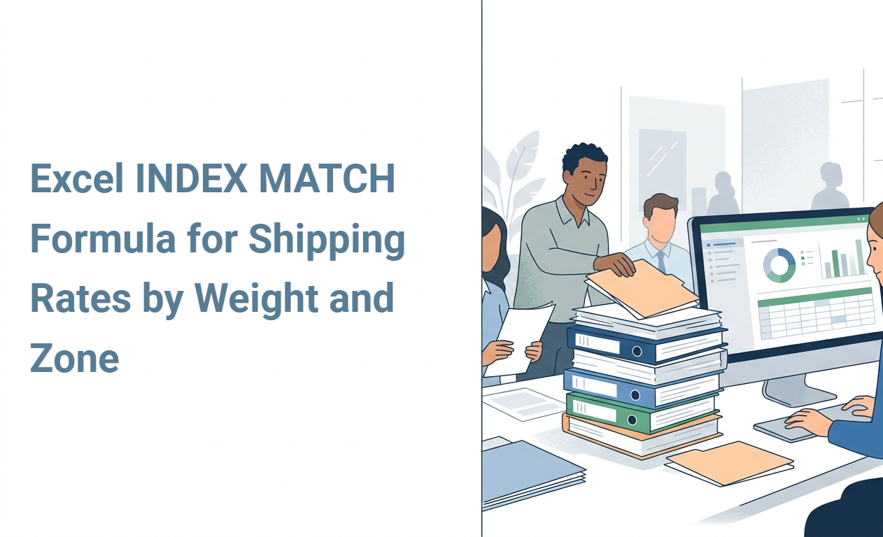 Excel INDEX MATCH Formula for Shipping Rates by Weight and Zone