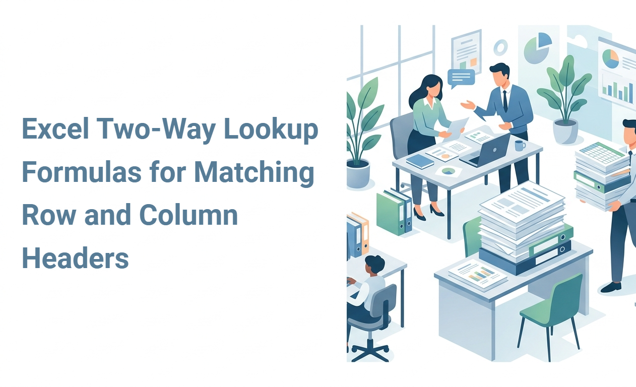 Excel Two-Way Lookup Formulas for Matching Row and Column Headers