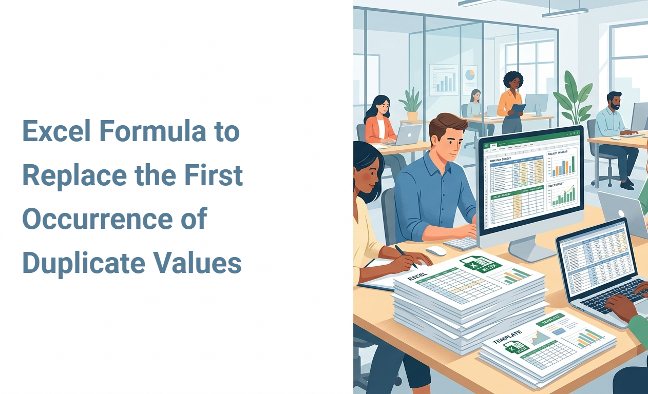 Excel Formula to Replace the First Occurrence of Duplicate Values