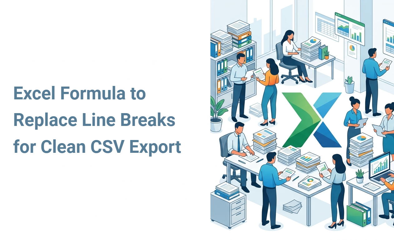 Excel Formula to Replace Line Breaks for Clean CSV Export