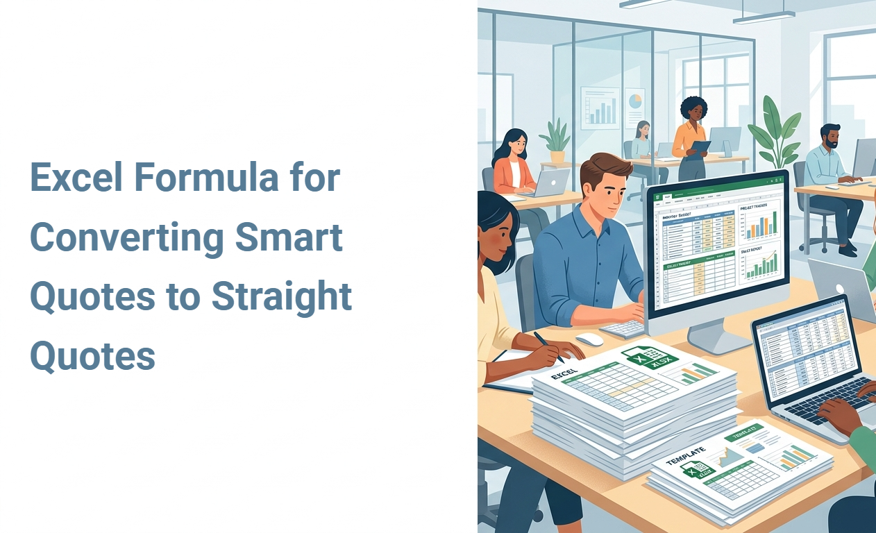 Excel Formula for Converting Smart Quotes to Straight Quotes
