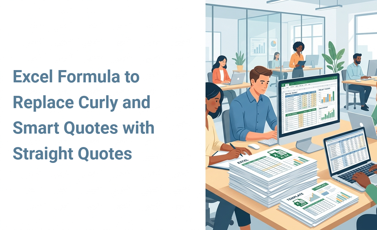 Excel Formula to Replace Curly and Smart Quotes with Straight Quotes