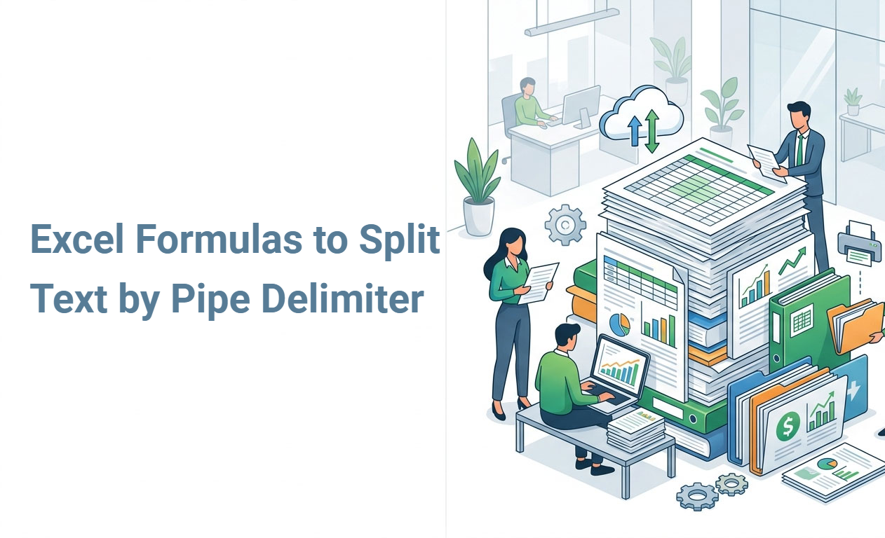 Excel Formulas to Split Text by Pipe Delimiter