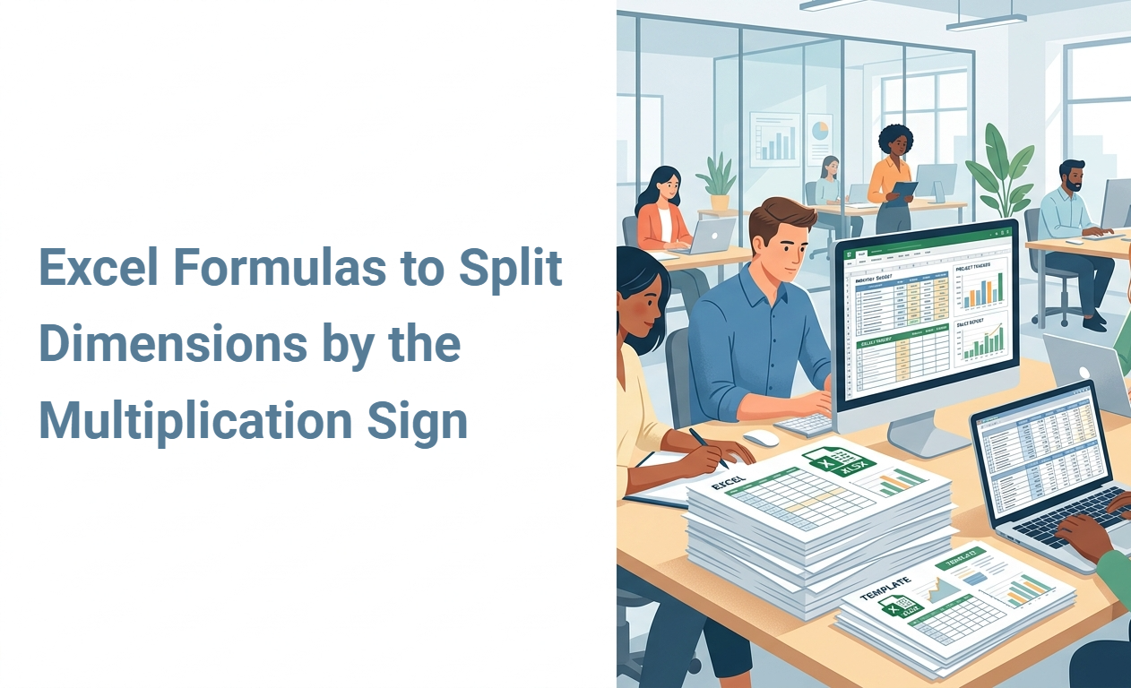 Excel Formulas to Split Dimensions by the Multiplication Sign