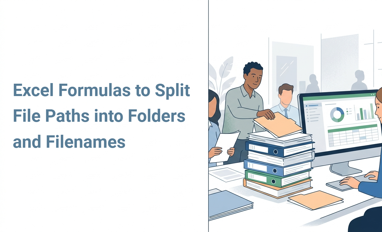 Excel Formulas to Split File Paths into Folders and Filenames