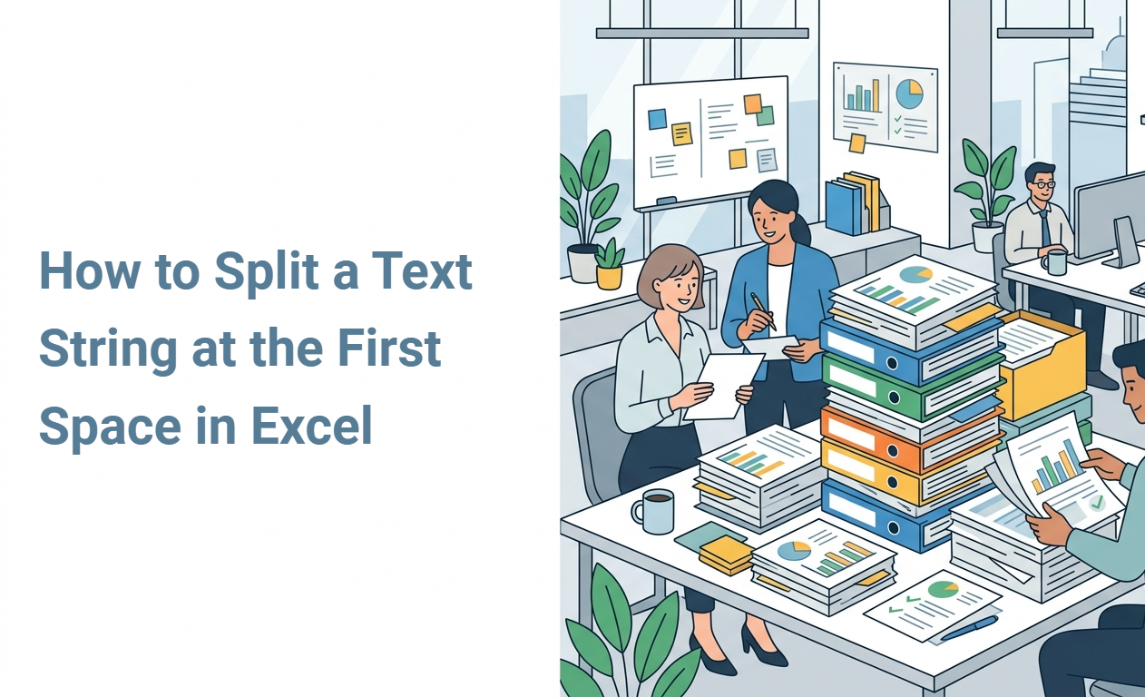 How to Split a Text String at the First Space in Excel
