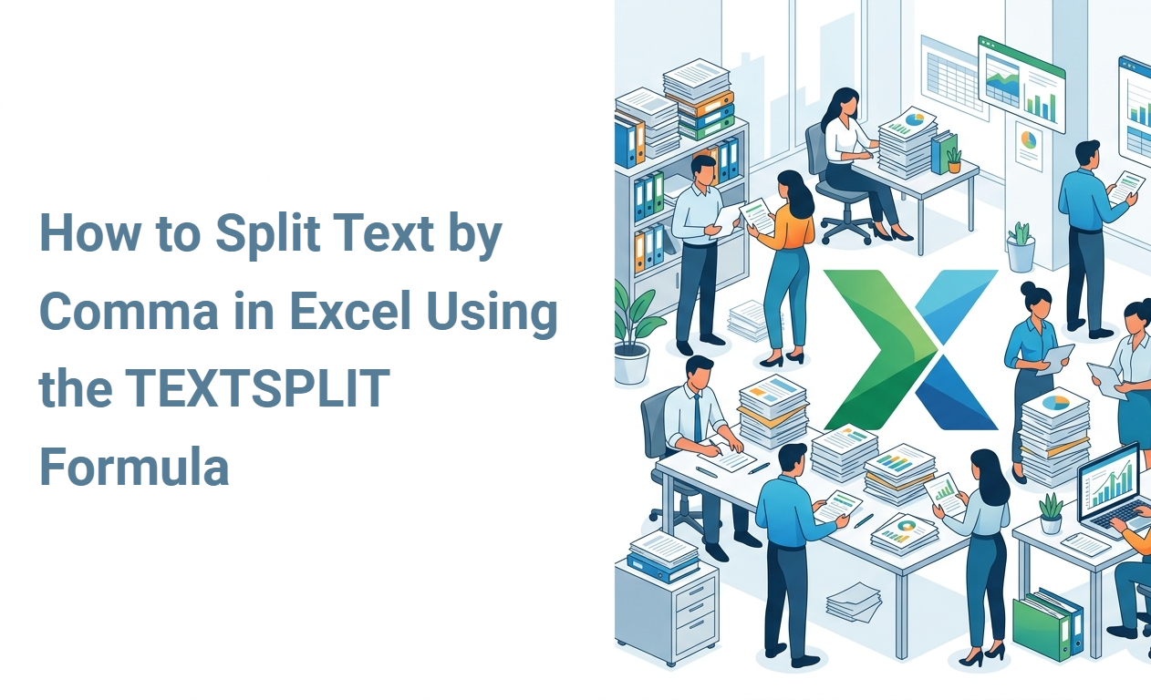 How to Split Text by Comma in Excel Using the TEXTSPLIT Formula