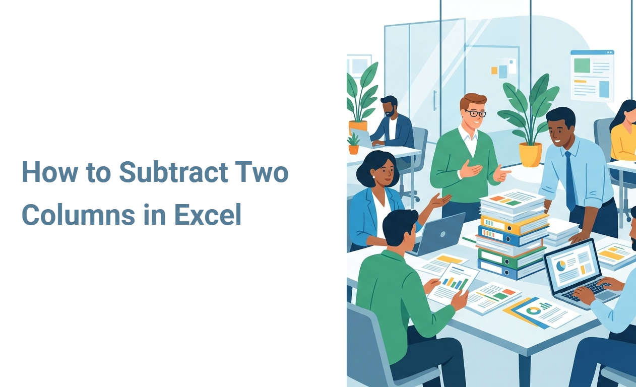 How to Subtract Two Columns in Excel