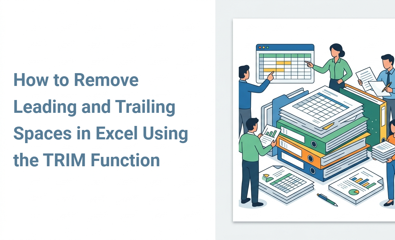 How to Remove Leading and Trailing Spaces in Excel Using the TRIM Function