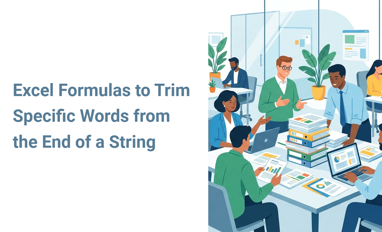 Excel Formulas to Trim Specific Words from the End of a String