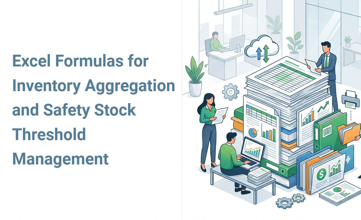 Excel Formulas for Inventory Aggregation and Safety Stock Threshold Management