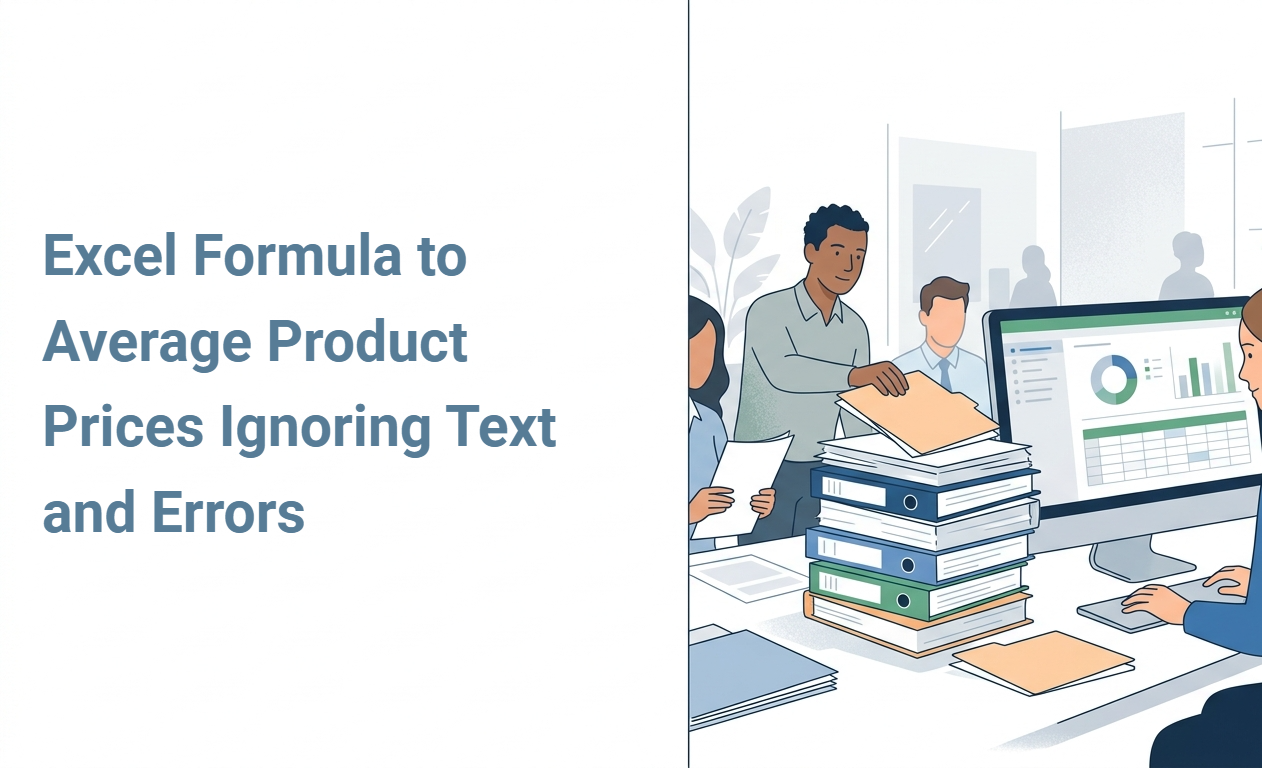 Excel Formula to Average Product Prices Ignoring Text and Errors
