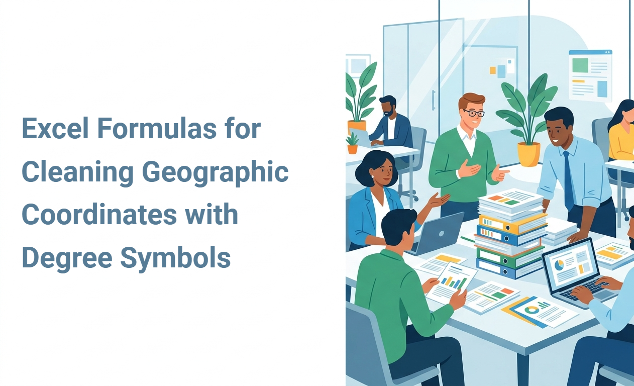 Excel Formulas for Cleaning Geographic Coordinates with Degree Symbols