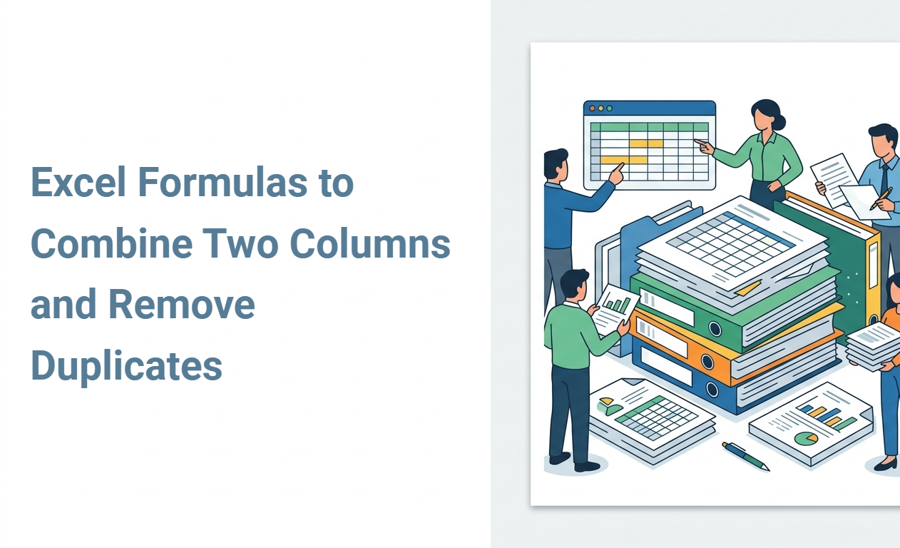 Excel Formulas to Combine Two Columns and Remove Duplicates