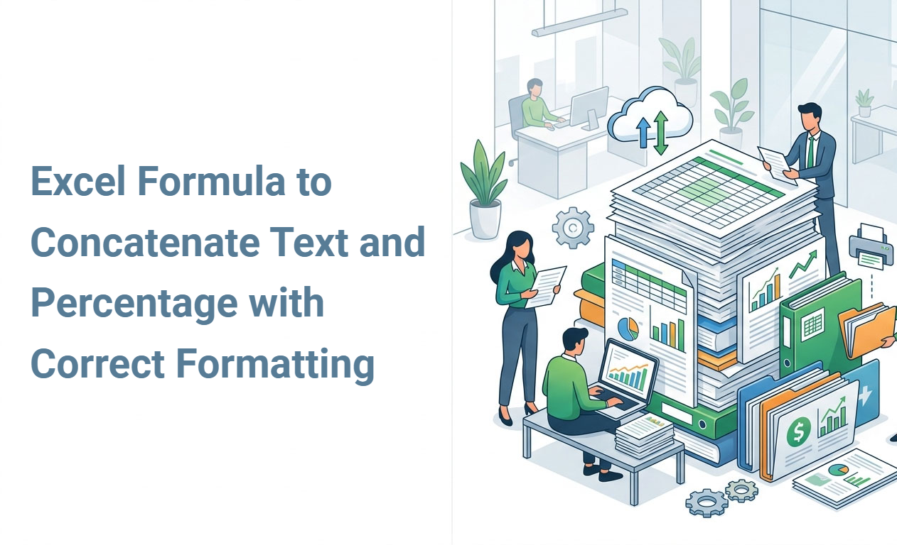 Excel Formula to Concatenate Text and Percentage with Correct Formatting